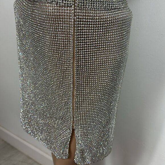 Jovani Short and Cocktail Jacqueline Special Occasion Dress In Silver Size 6 - Picture 6 of 15